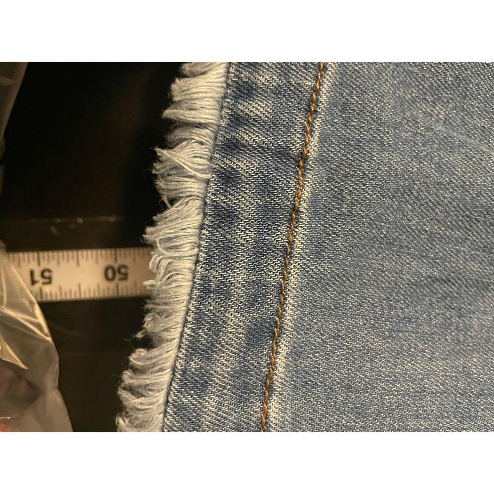Chicos Dress Womens 3 US XL Blue Denim Sleeveless Fringe Maxi Trapeze Swing - Picture 6 of 7
